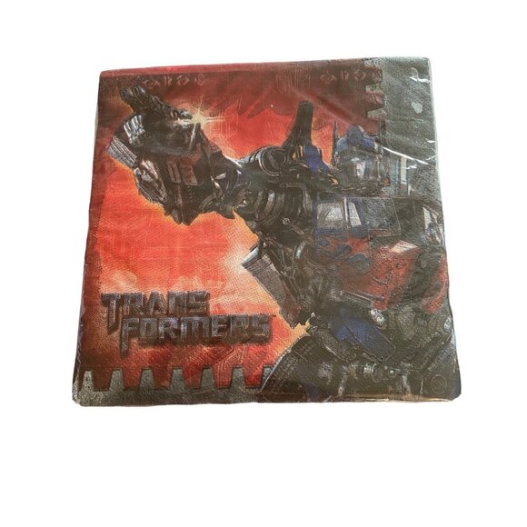 DesignWare Transformers Optimus Prime Pack of 16 Square Napkins 12"x12" - Picture 1 of 4